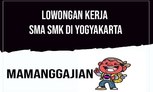 Lowongan Kerja SMA SMK Di Yogyakarta