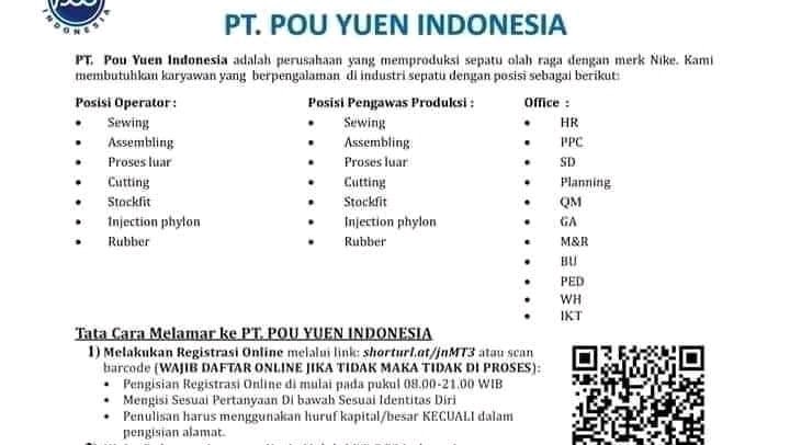 Gaji PT Pou Yuen Indonesia